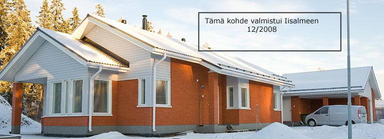 Kuva Iisalmen 2008 valmistuneesta tiilitalosta